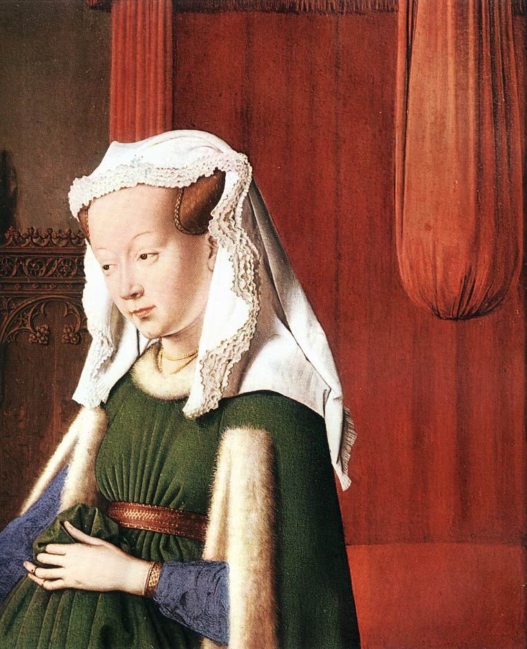 EYCK, Jan van Portrait of Giovanni Arnolfini and his Wife (detail) dg